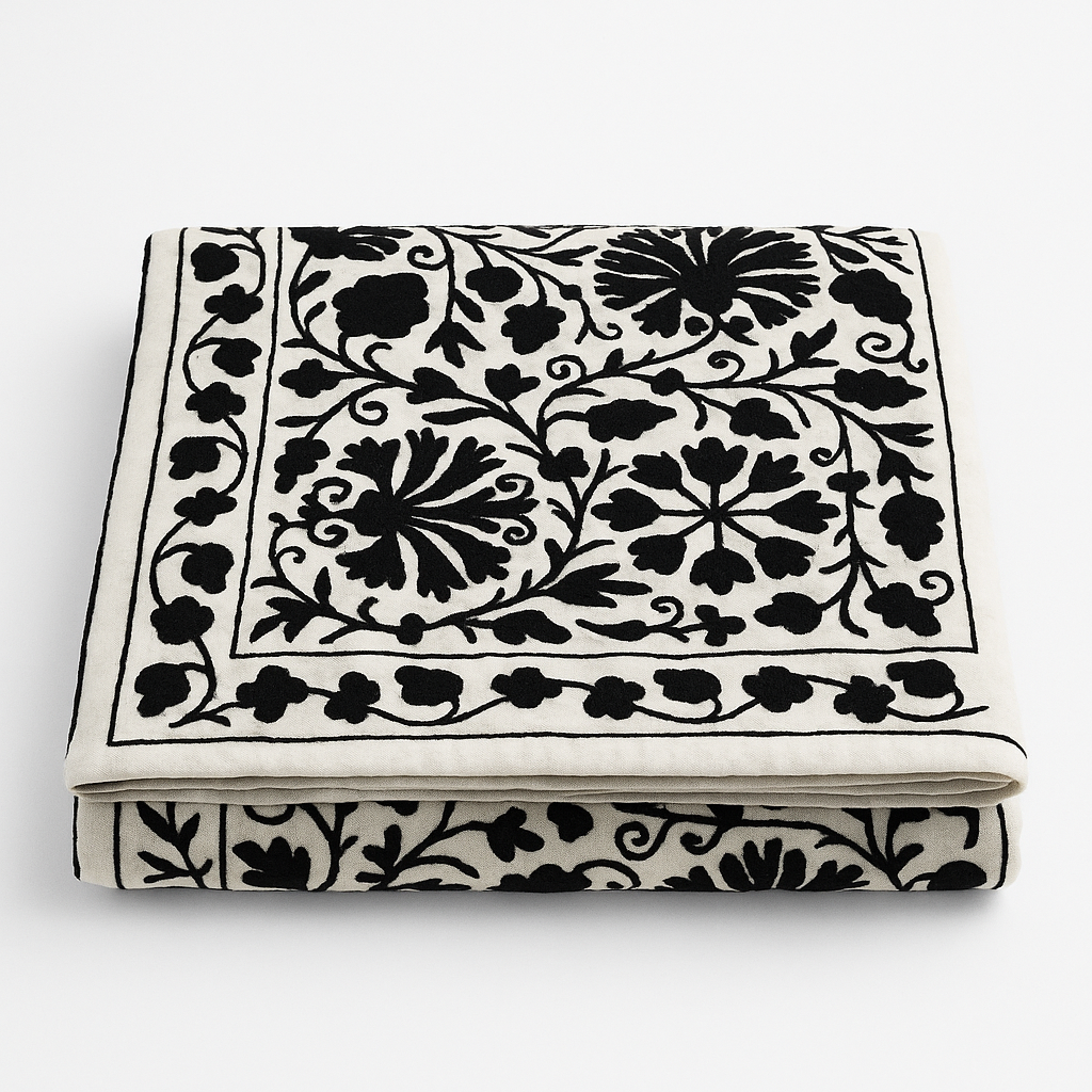 Ebony Bloom Throw