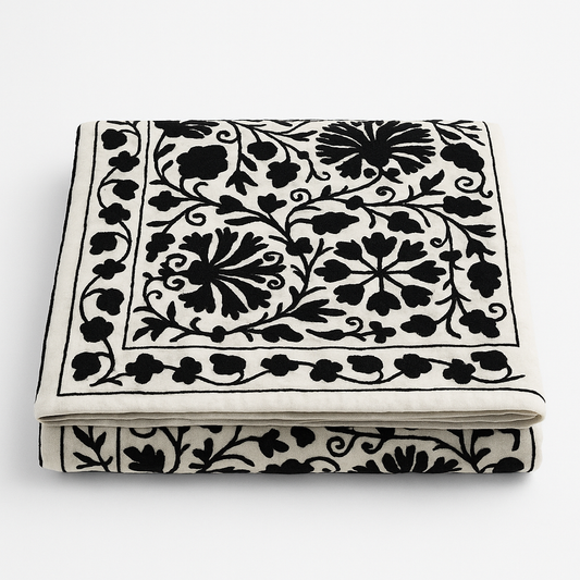 Ebony Bloom Throw