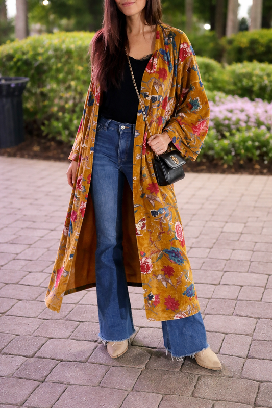Golden Meadow Velvet Coat